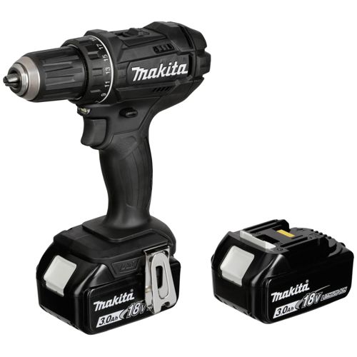 Makita Schwarz Werkzeug - 18V Akku-Bohrschrauber, 2X 3,0 Ah Akku, Ladegerät Ddf482rfeb