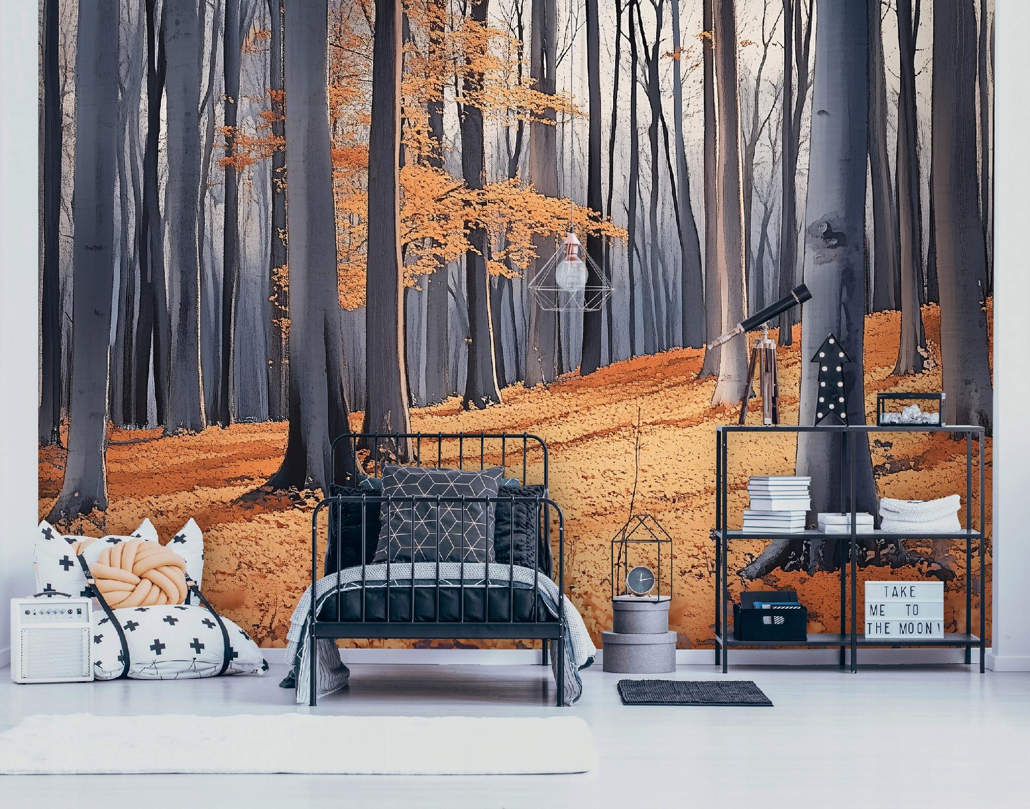 Wallarena Vlies Fototapete Wald Landchaft 200x140 Cm, Tapeten, Für Wohn Und Schlafzimmer, Vliestapete Wandtapete Tapete 3d Effekt- Inkl. Kleister - Natur