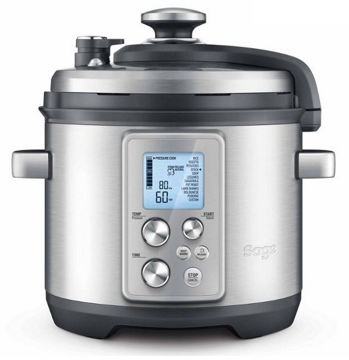 Sage Hellgrau Dampfgarer "Spr700bss The Fast Slow Pro", Silber (Silberfarben), B:32,3Cm H:34,3Cm T:34,8Cm, Dampfgarer - Image 3
