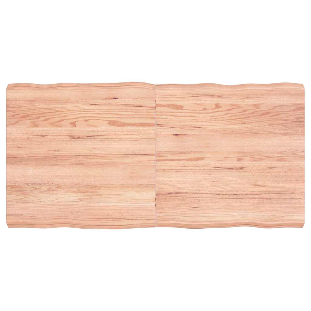 Table Top Light Brown 120x60x(2-6)cm Treated Solid Wood Live Edge Vidaxl
