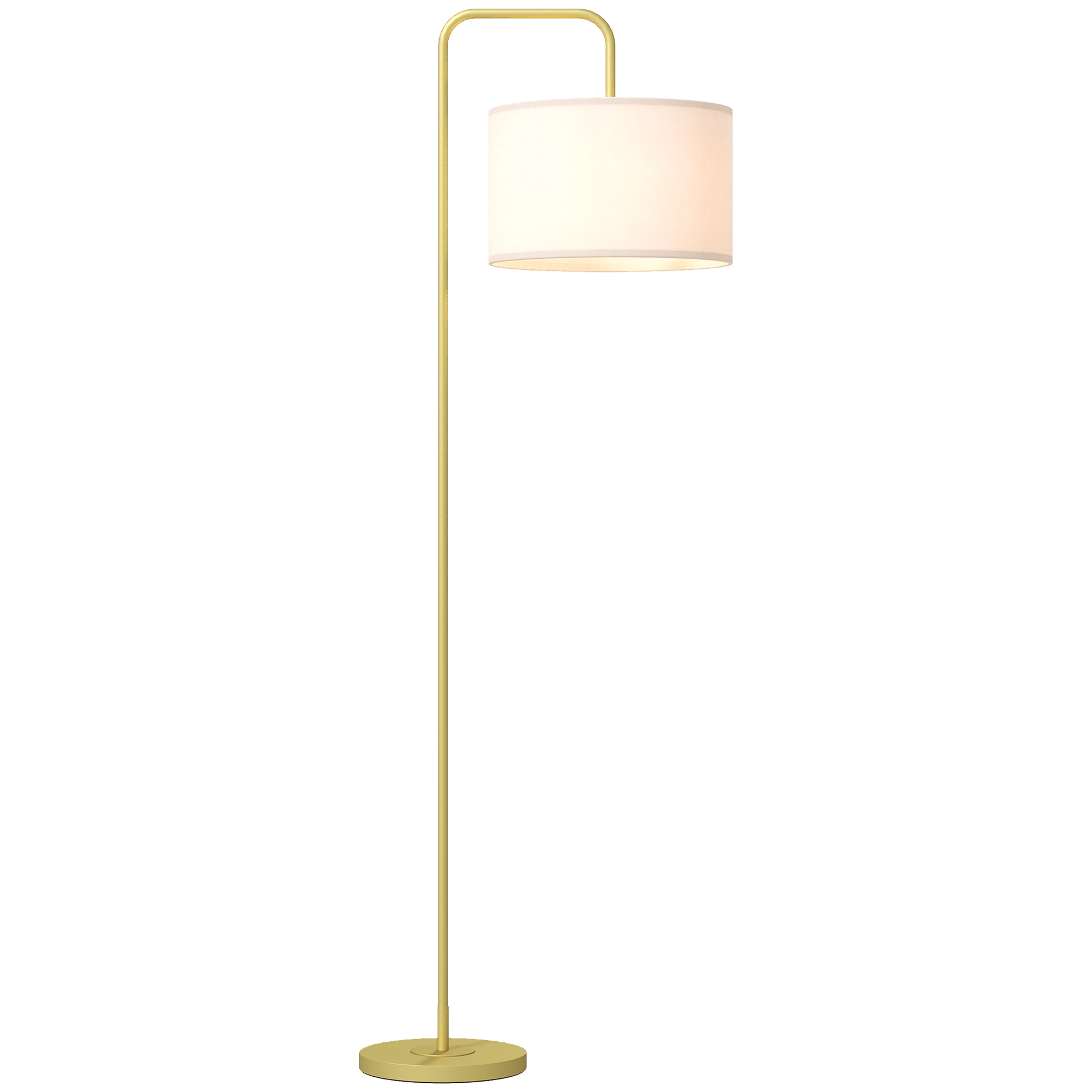 Homcom – Lampadaire Salon Néo-rétro 163 Cm – Abat-jour Circulaire En