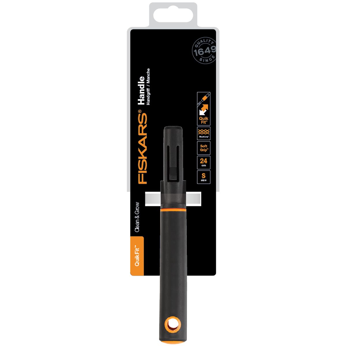Original Fiskars QuikFit Handgriff für QuikFit Handgeräte, Länge: 24 cm, Schwarz/Orange, 1000663 - Bild 3