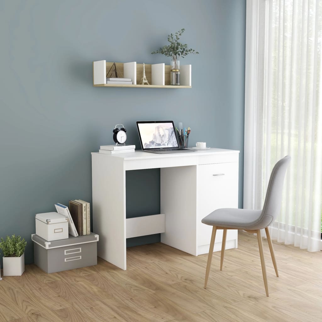 Vidaxl - Bureau Blanc 100x50x76 Cm Bois D'Ingénierie