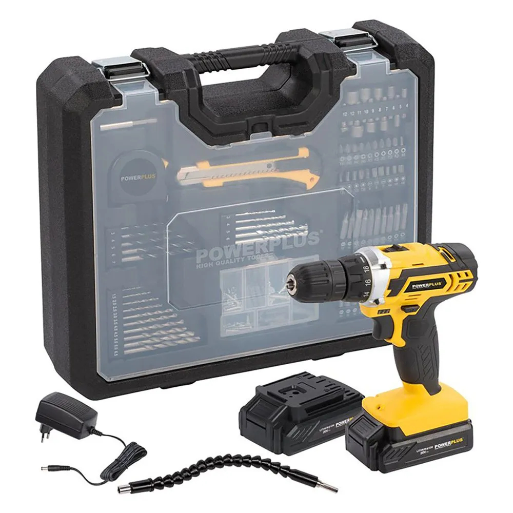 Akku-bohrschrauber Powerplus Powx00830 20v 134 Zubehör