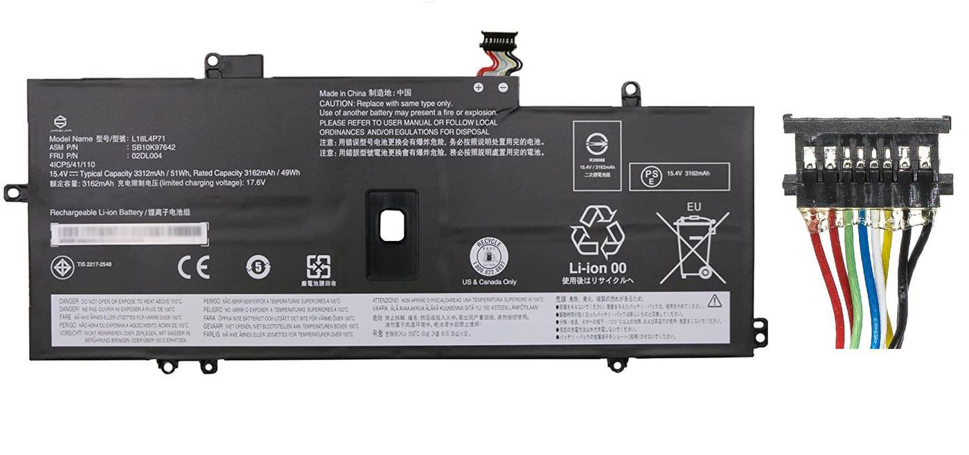 CoreParts W125993521 02DL004 Laptop Battery for Lenovo 49.92Wh 15.36V 3250m ~E~ - Bild 3