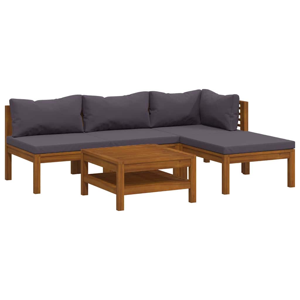 Maison Exclusive Set Divani Da Giardino 5 Pz Con Cuscini In Massell...
