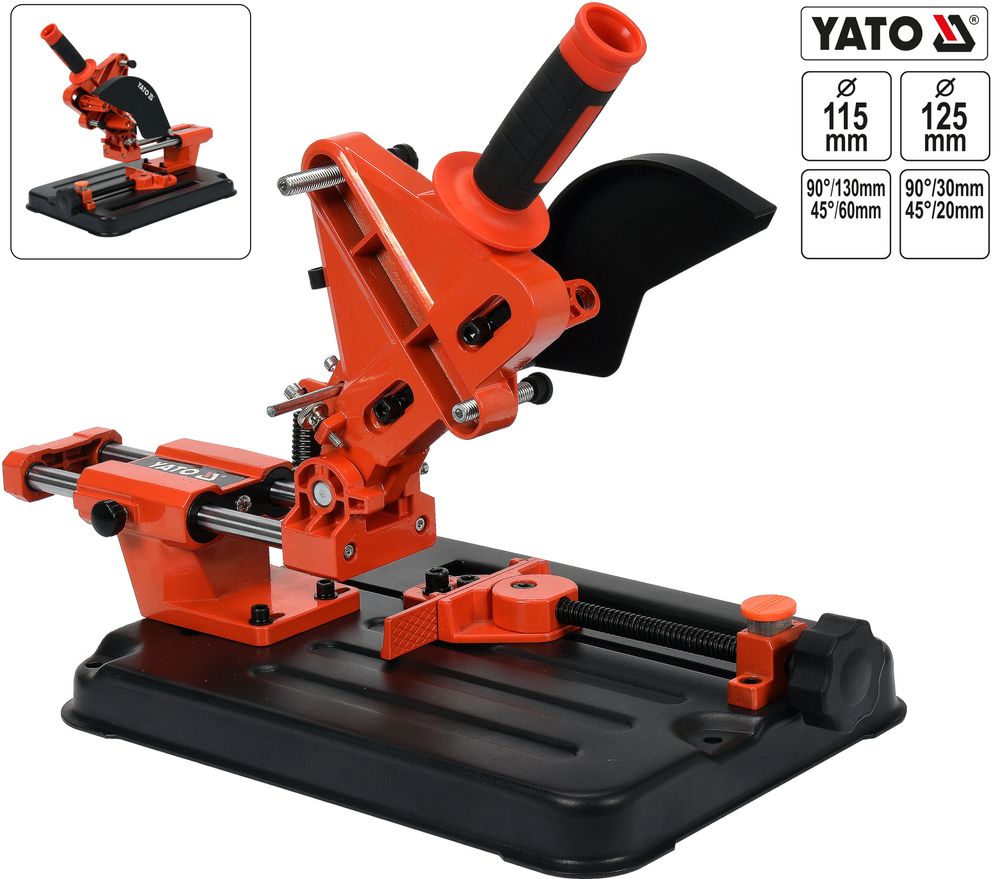 Yato Schwarz - Winkelschleifer Trennschleifer Ständer Metall Einhand-Trennständer Ø 115 / 125Mm