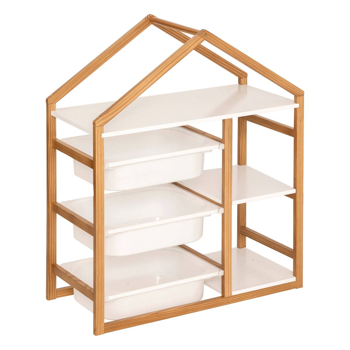 Atmosphera - Bibliothèque 3 Étagères Bako Blanc 68x82cm Créateur