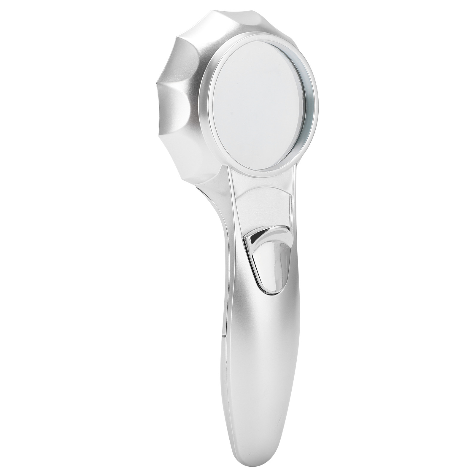 Loupe de poche à 6 LED, grossissement 7x, lentille 48 mm, coque ABS argentée