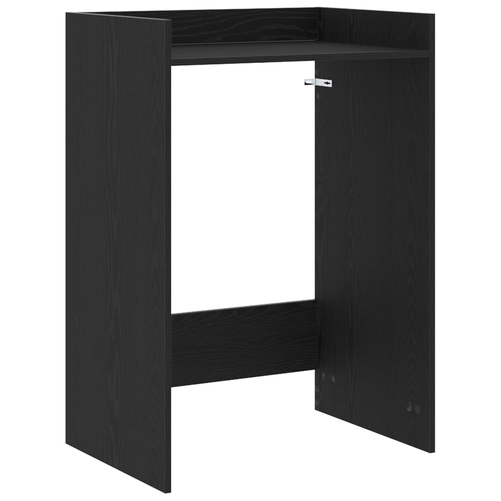 Wash Machine Cabinet With Storage Black Oak 67.5 X 48 X 97 Cm Vidaxl
