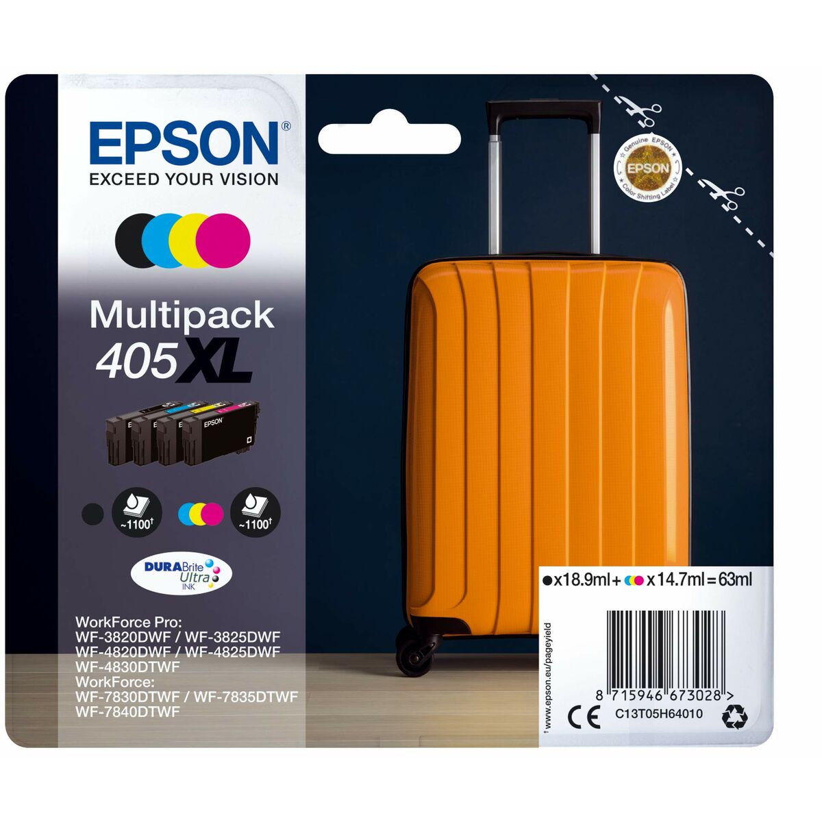 Epson Schwarz/Gelb 405XL Druckerpatrone 1 Stück(E) Original Hohe (Xl-) Ausbeute Cyan, Magenta, - Bild 4