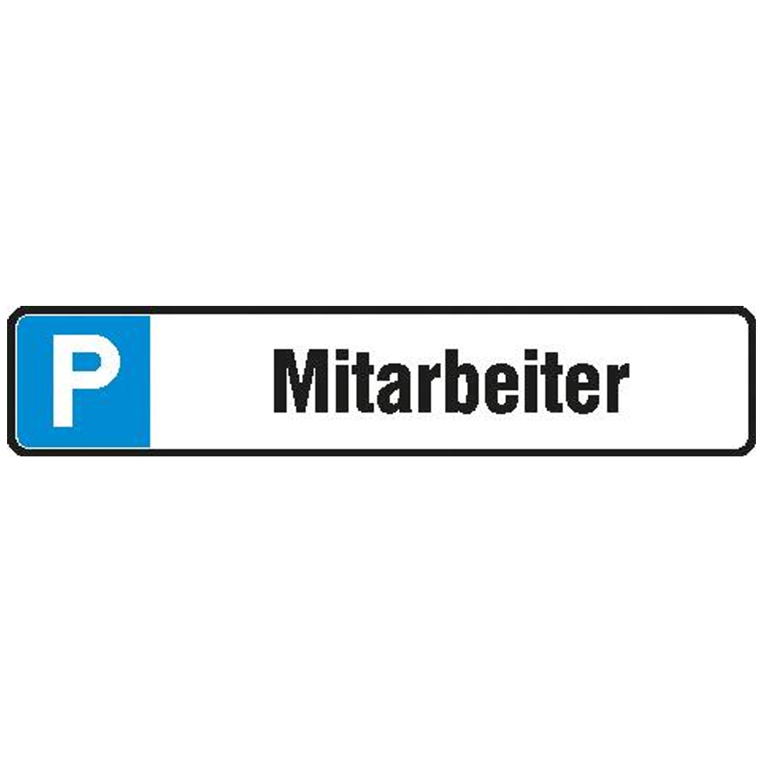 Parkplatzschild Mitarb. Aluminium geprägt - Image 3