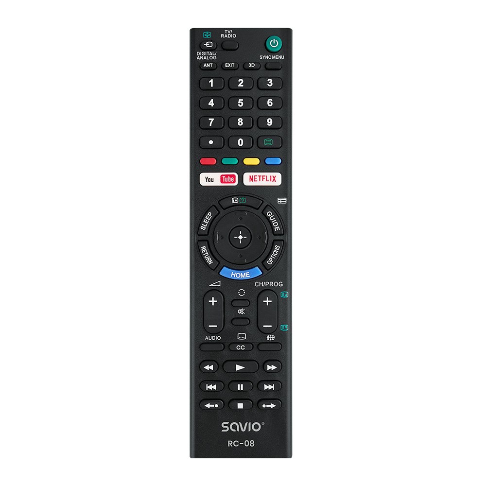 Savio Schwarz Rc-08 Remote Control Tv Press Buttons