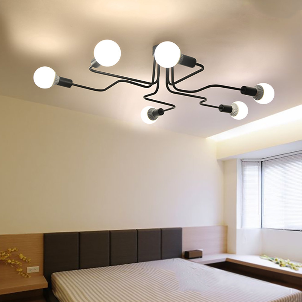 Axhup - Plafonnier Lustre Vintage Led Lampe Industrielle Cuisine Salon