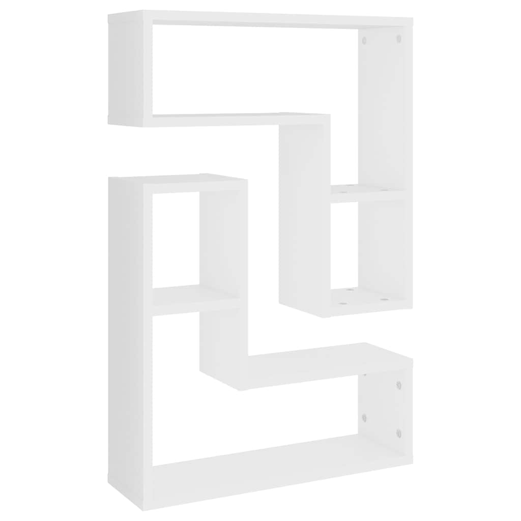 Vidaxl Weiß Wall Shelves 2 Pcs White 50X15x50 Cm Engineered Wood