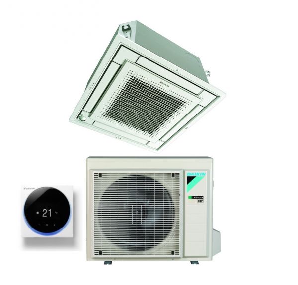 Climatizzatore Condizionatore Daikin A Cassetta Fully Flat 21000 Btu Ffa60a9 R-32 Wi-fi Optional Con Griglia Bianca Inclusa Classe A+/a+ - Garanzia Italiana R-32,nessun Comando,italia 2+2