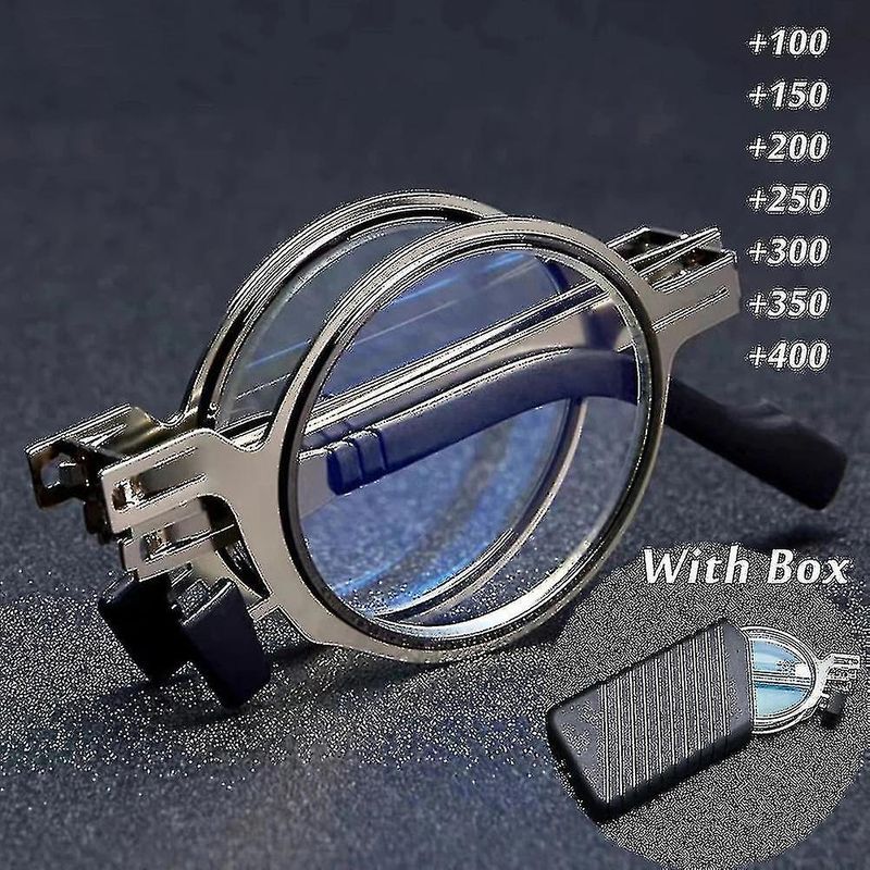 Lunettes de lecture pliables DRWO, monture métal ronde ou carrée, anti-lumière bleue, +1,0 à +4,0