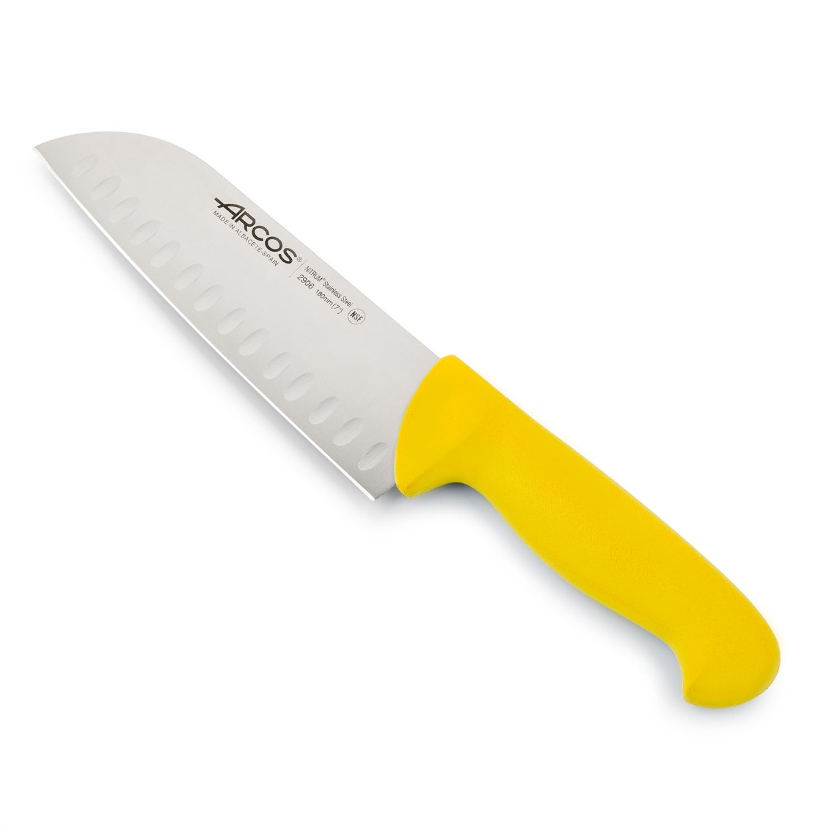 Arcos Gelb Santokumesser 2900 - Prof 290600 Mit Nitrumtaschen Aus Edelstahl Und Ergonomischem Em Polypropylen Mango Und 18 Cm Klinge, Vitrine. - Bild 2