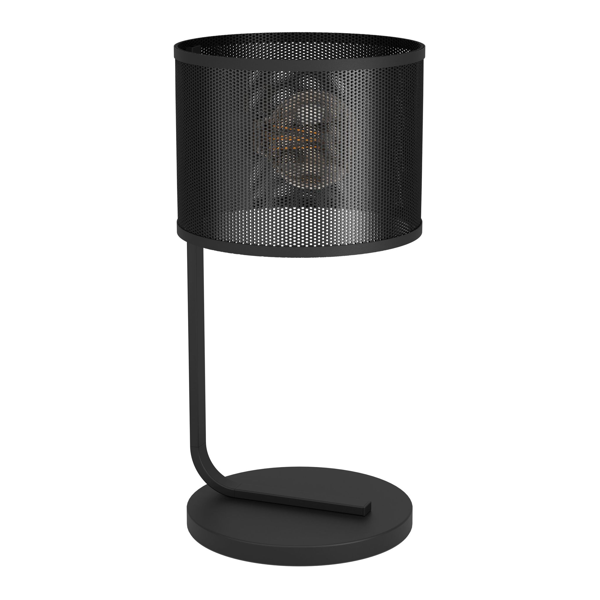 Eglo Schwarz Tischlampe Manby, Nachttischlampe Im Industrial Design, Tischleuchte Aus Metall In Gitter Lampe Für Wohnzimmer Und Schlafzimmer, E27 Fassung - Bild 4