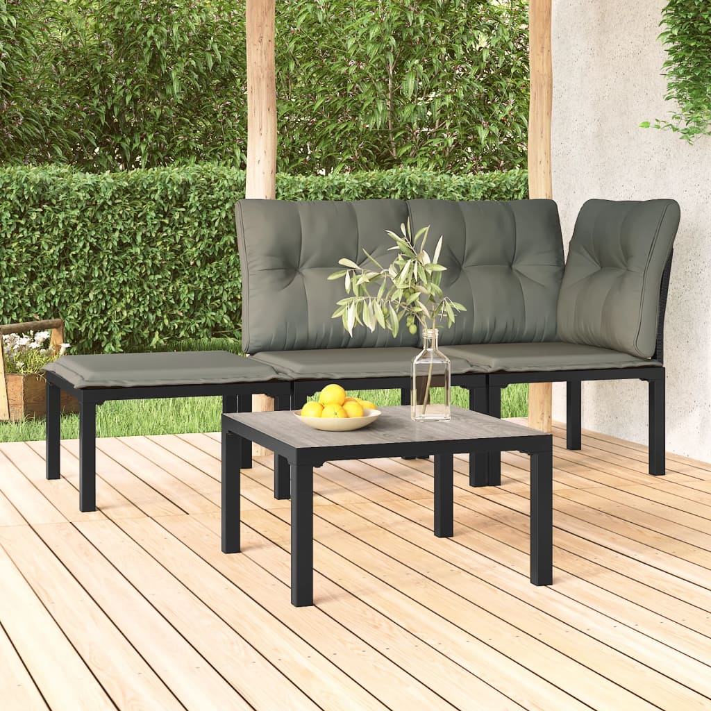 Vidaxl Table Basse De Jardin Gris 55x55x31 Cm Dpc Et Acier