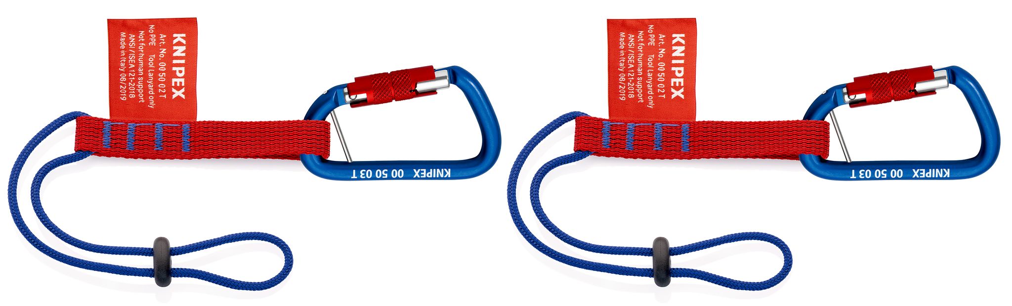 Knipex Rot - Adapterschlaufe M.mat.-Karabiner