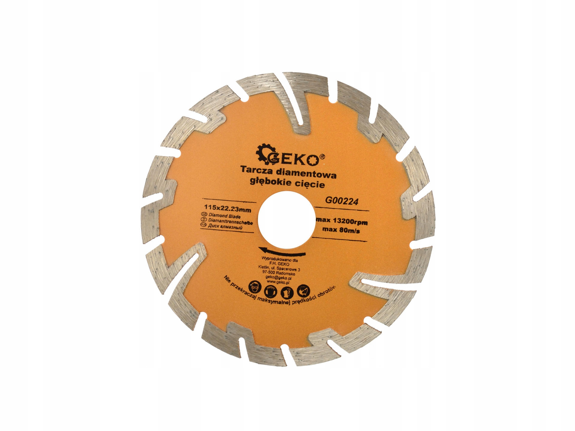 Import Diamanttrennscheibe Turbo Geko G00224 115 Mm Lasergefertigt