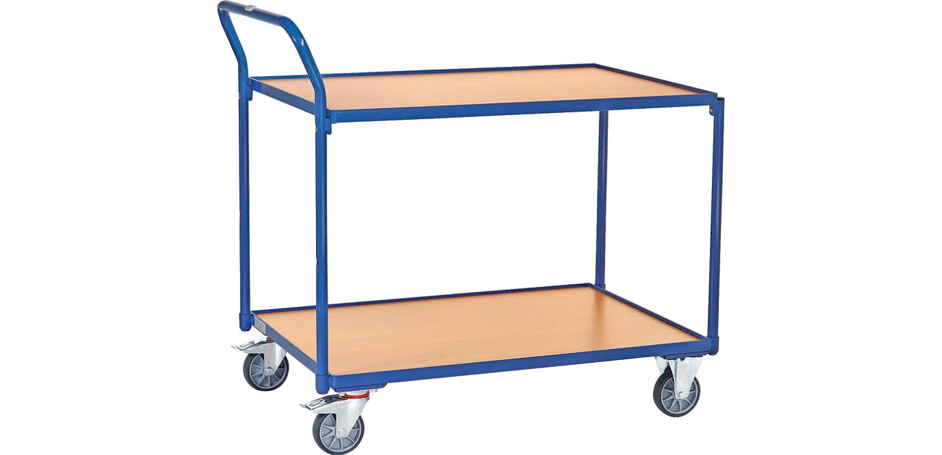 Chariot d'atelier bleu, manutention et transport en atelier