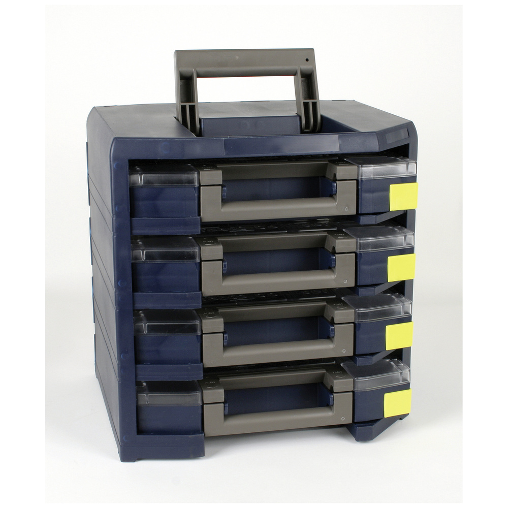 Blau Trageschrank Handyboxxserpolypropylen Mit 4 Sortimentskoffer - Bild 5