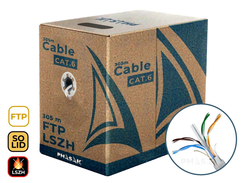 Phasak PHR 6312 Netzwerkkabel Weiss 305 m Cat6 F/UTP (FTP) (F/UTP, CAT6, 305 m), Netzwerkkabel - Bild 3