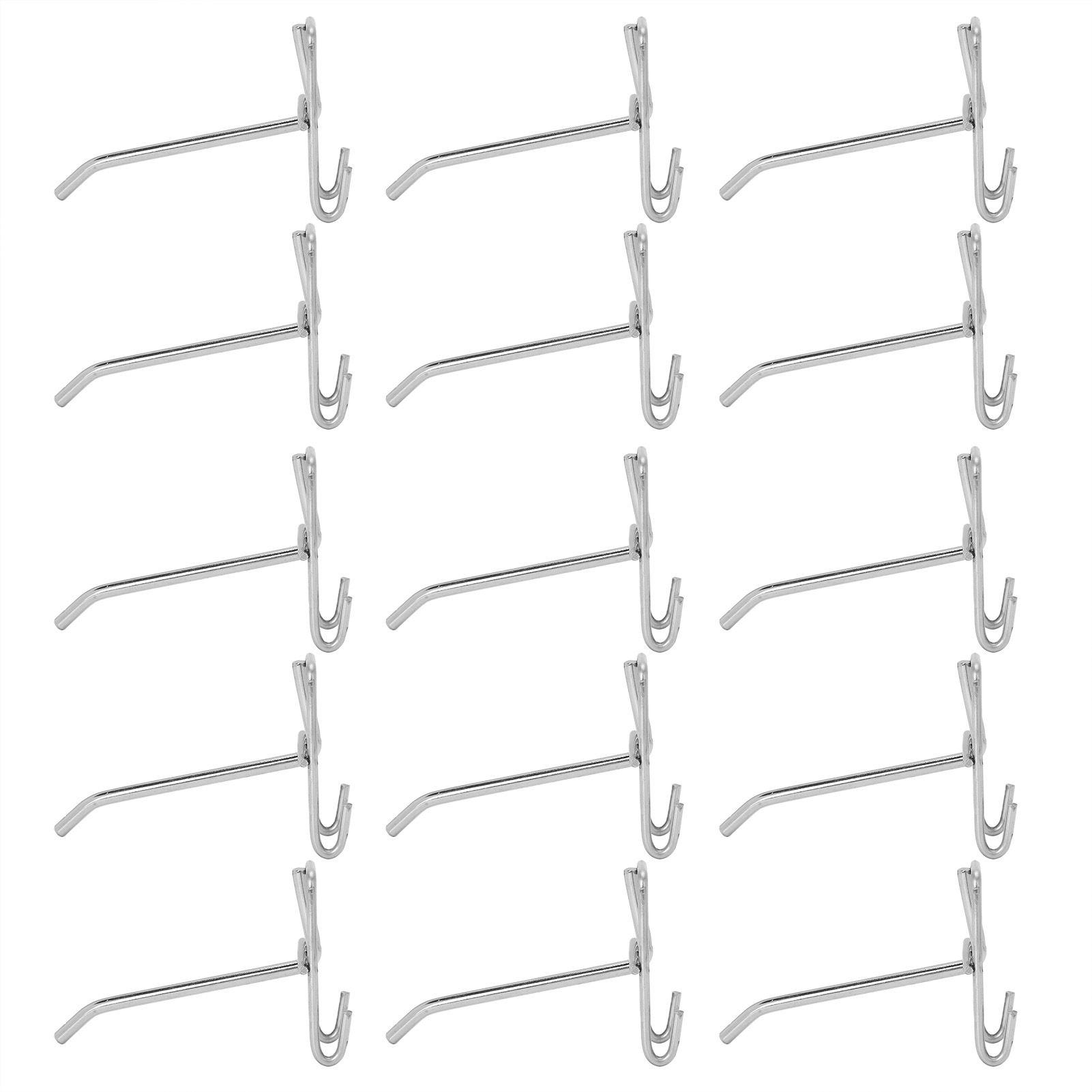 Crochet de présentoise en fer galvanisé, 10 cm, épaisseur 3,5 mm, lot de 30