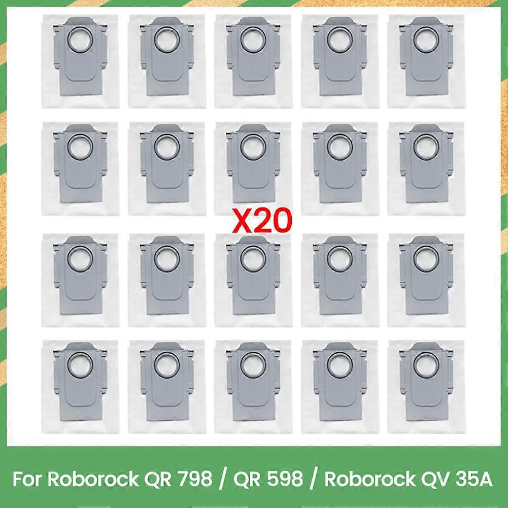 Zmleve Ersatzstaubbeutel Für Roborock Qv 35A / Qr 598 / Qr 798 Saugroboter (20Er-Packung)