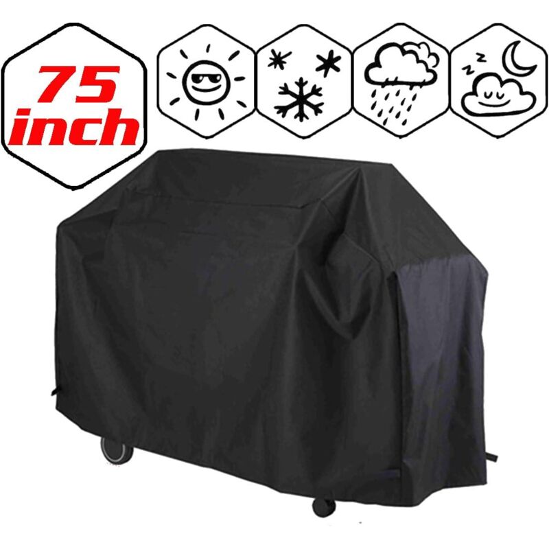 Telo Copri Barbecue, Telo Copri Barbecue, Telo Copri Barbecue Impermeabile, Telo Copri Griglia, Telo Protettivo Per Barbecue, Resistente Ai Raggi Uv/acqua/umidità - 190x71x117cm