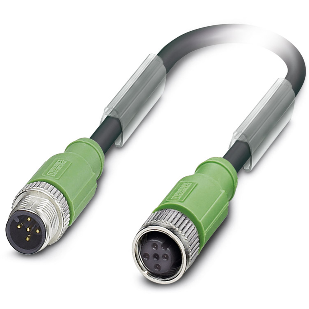 Phoenix Contact Schwarz 1500910 Sensor-/Aktor-Steckverbinder, Konfektioniert M12 Stecker, Gerade, Buchse, Ge