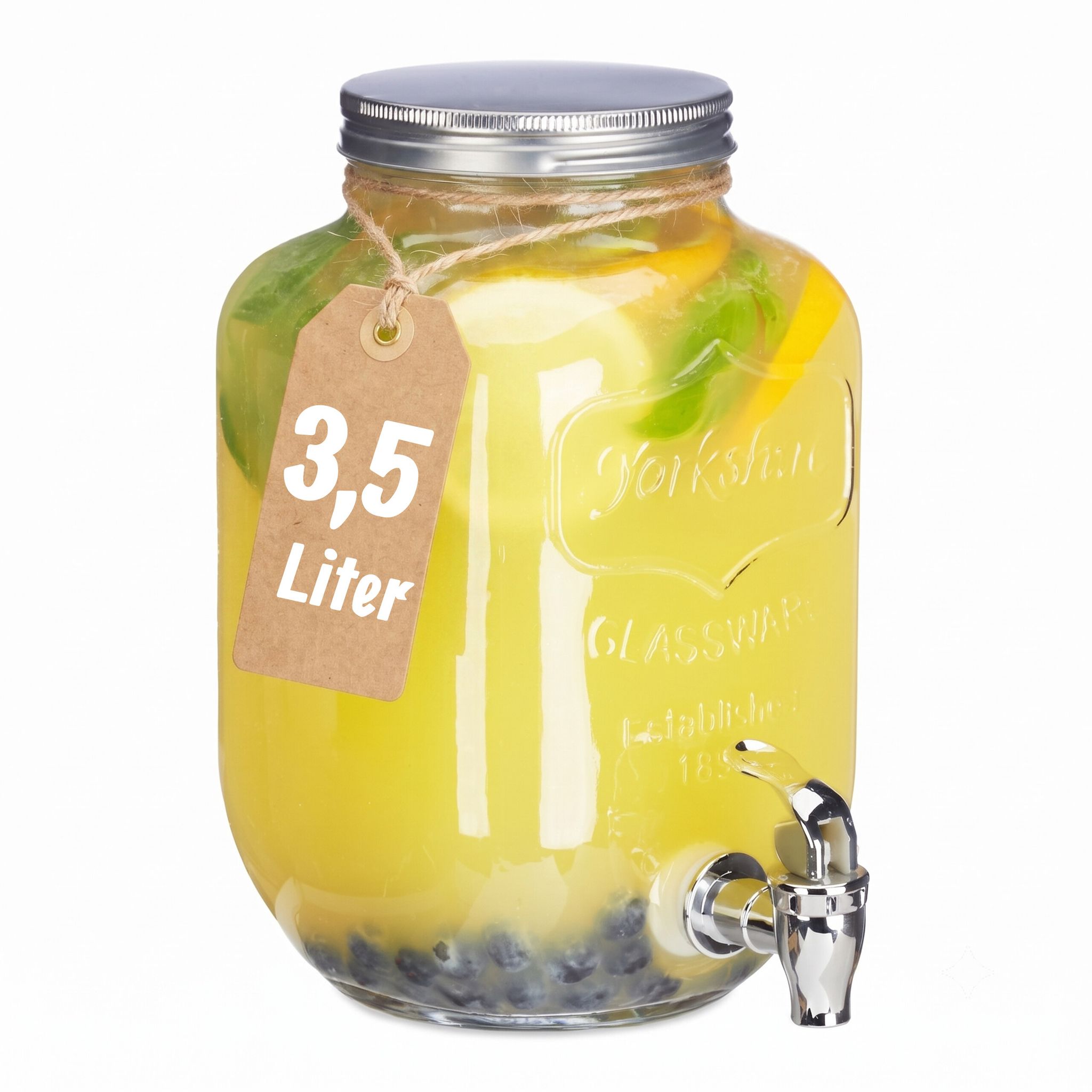RELAXDAYS Glas mit Ausguss, 3,5 l, Retro-Stil, 25 x 15 x 15 cm - Image 3