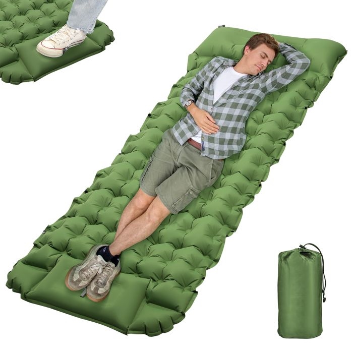 Matelas Camping Autogonflant Pliable,10 Cm D'Épaisseur Ultraléger
