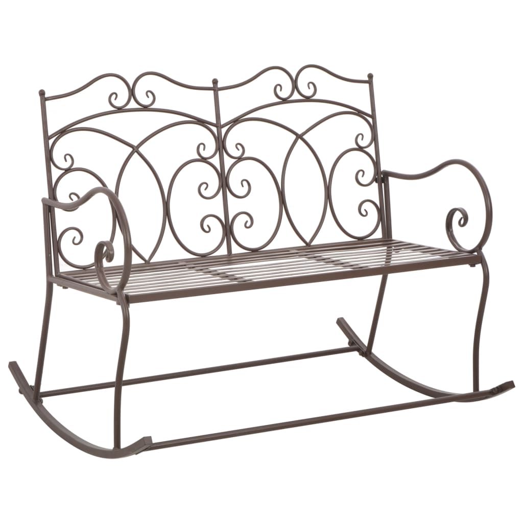 Vidaxl - Banc De Jardin 104 Cm Fer Marron Antique
