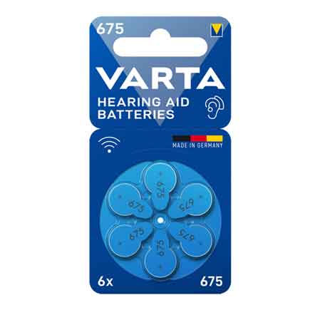 Varta Knopfbatterie Für Hörgerät "rayovac 675" Blister 6 Stück