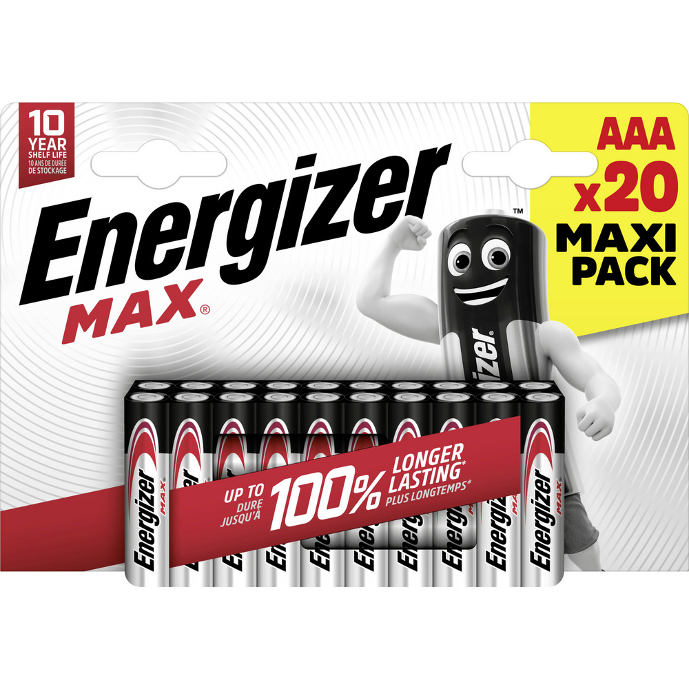 Energizer - Max Micro (Aaa)-Batterie Alkali-Mangan 1.5 V 20 St.