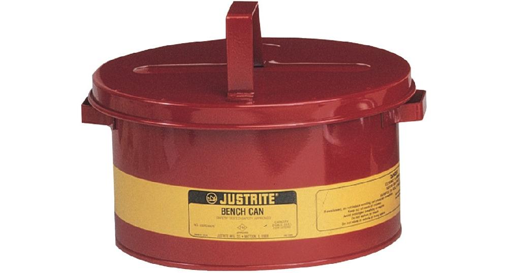 Justrite Kleinteilereiniger Stahlblech Premium Line Rot 8 L - ø 292 x H 149 mm - Image 3