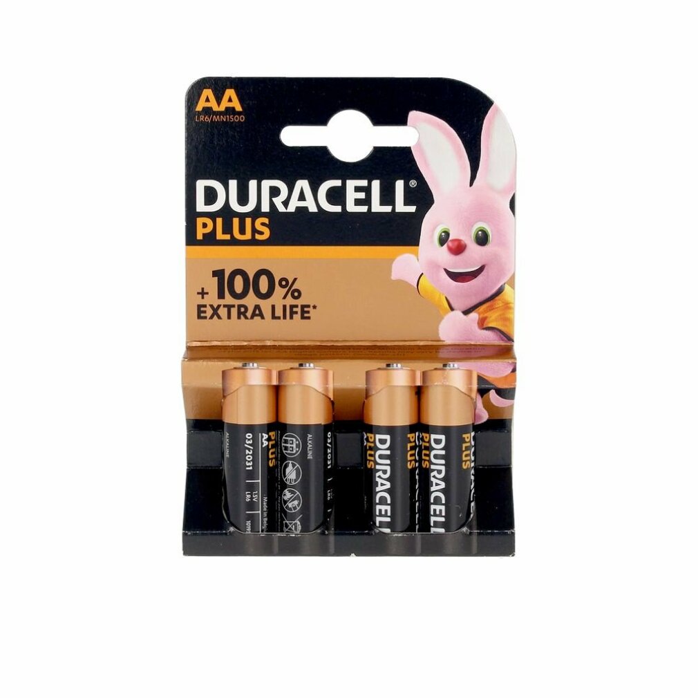 Duracell Plus 100, Einwegbatterie, AA, Alkali, 1,5 V, 4 Stück(e), Mehrfarbig - Bild 10