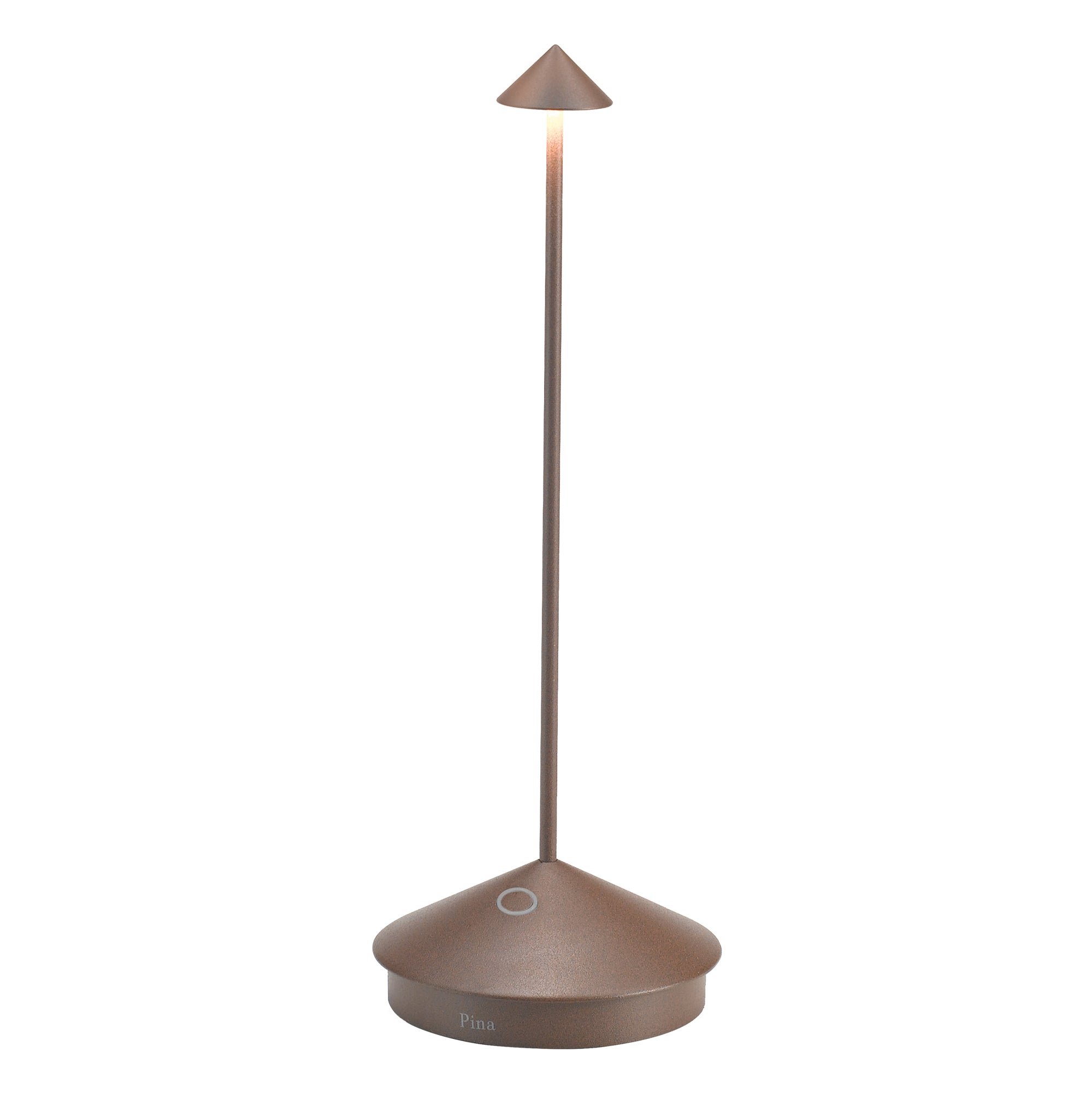 Zafferano - Lampe De Table Led Pina Pro Corten Rechargeable Et Dimmable Sans Fil 2200-2700-3000k