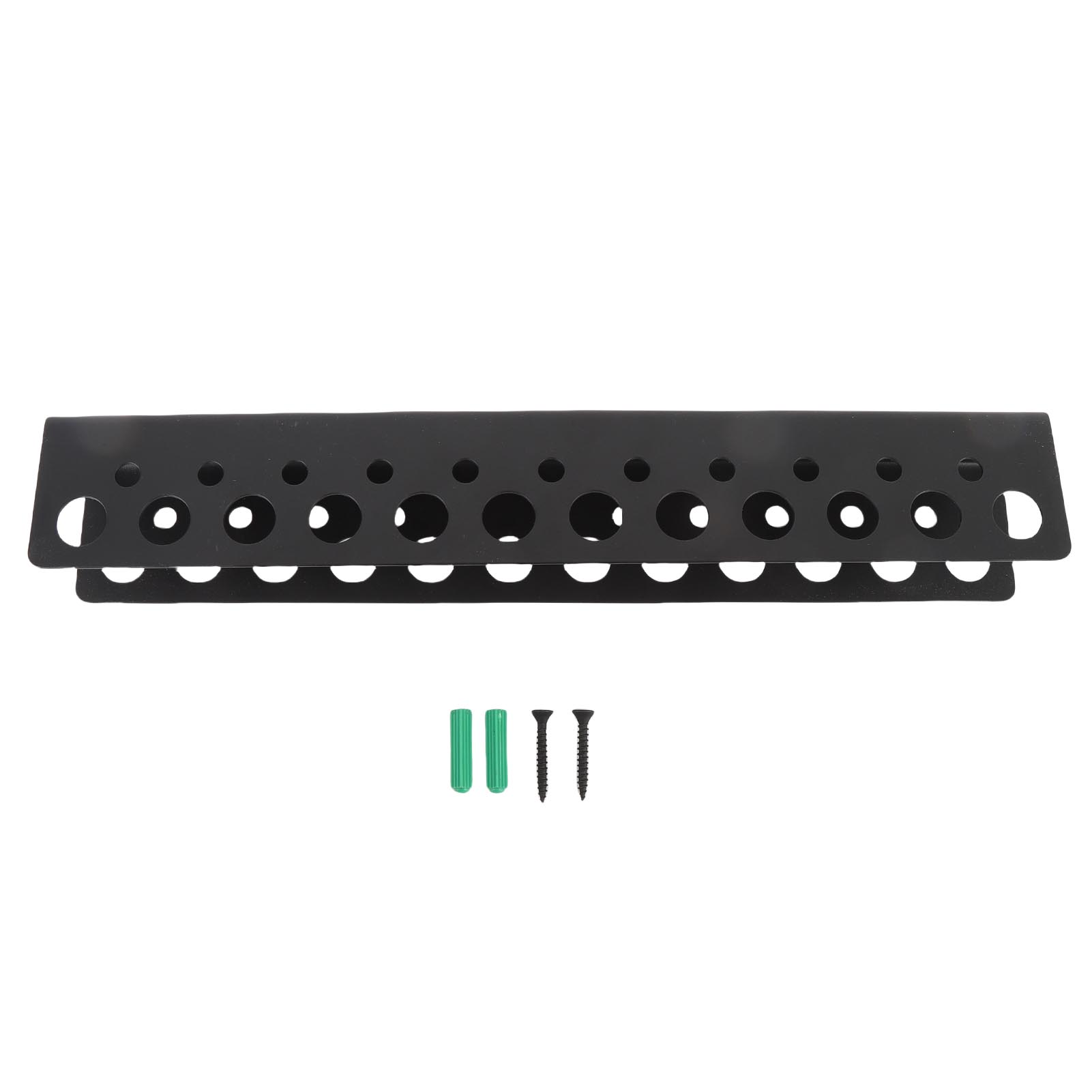 Support mural pour tournevis et pinces, 32 cm, double rangée, acier au carbone revêtu poudre