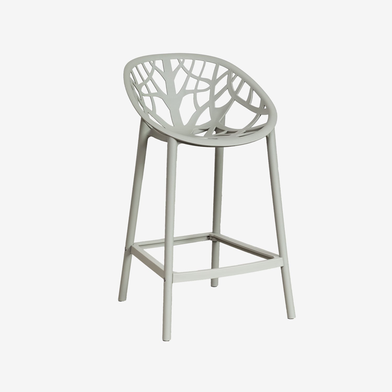 Sklum - Lot De 2 Tabourets Hauts Ores En Polypropylène Vert Kaki ↑65 Cm