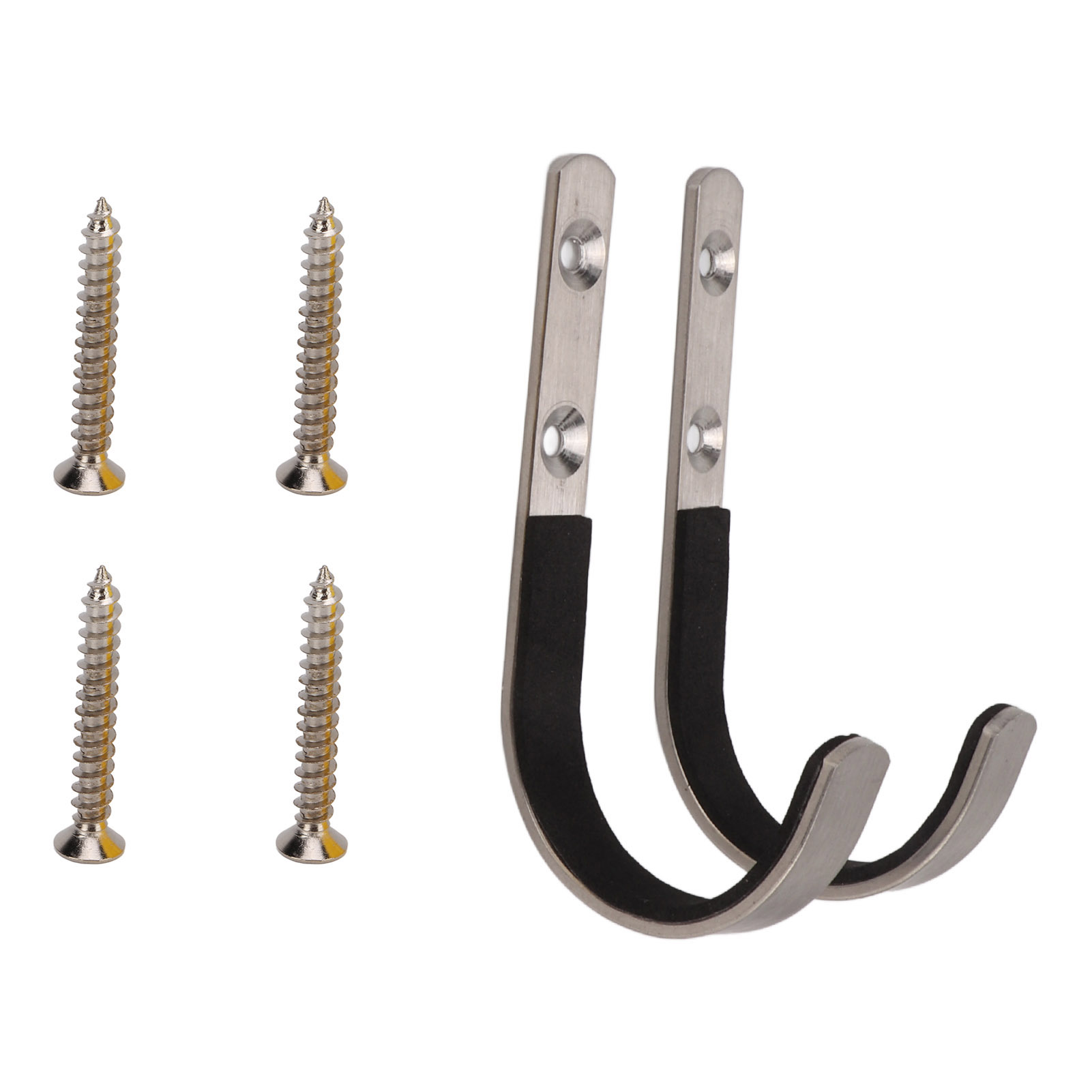 Crochets muraux J Hook en acier inoxydable avec feutre de protection, lot de 2
