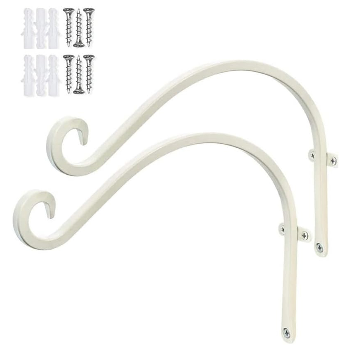 Crochet mural en acier forgé, support 13 kg, 30,5 cm, lot de 2