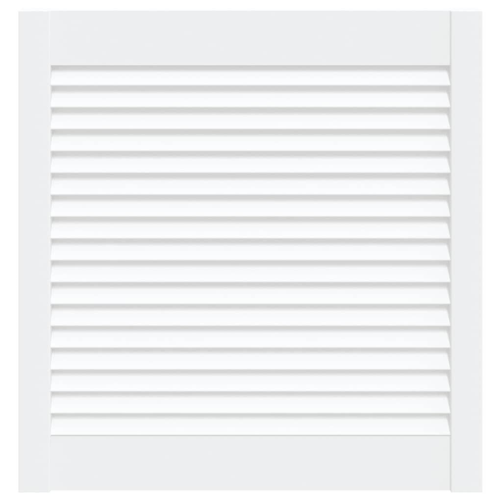 Cabinet Door Louvred Design White 61.5x59.4 Cm Solid Wood Pine Vidaxl