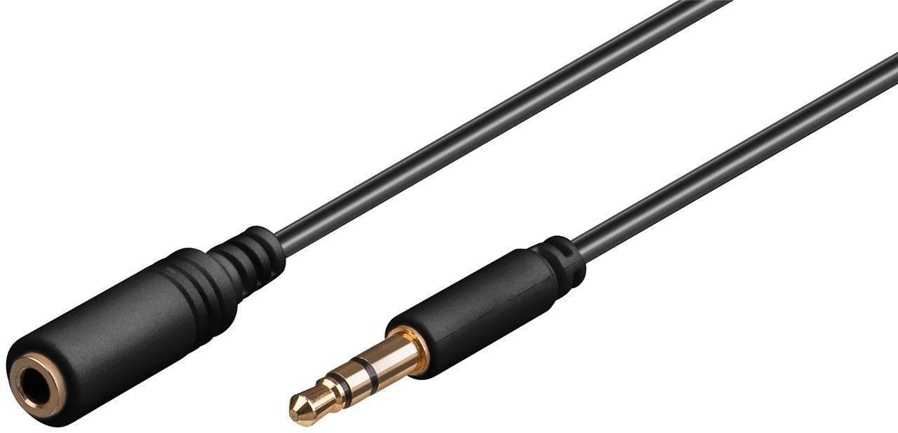 Microconnect Schwarz Kopfhörer- Und Audio-Verlängerungskabel
