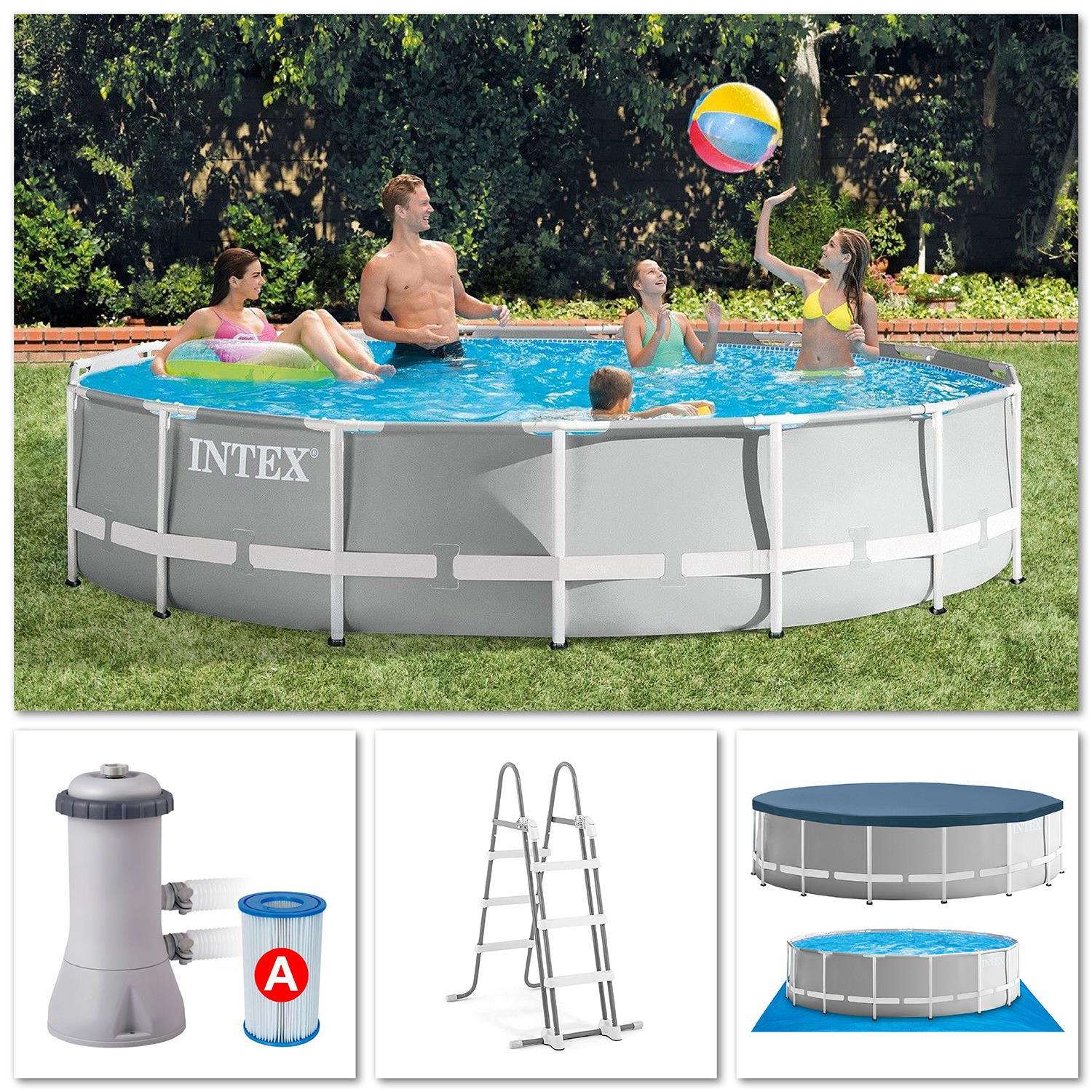 Intex Grau Pool, Prism Frame Premium Pool Set (457 X 107 Cm) - Bild 2