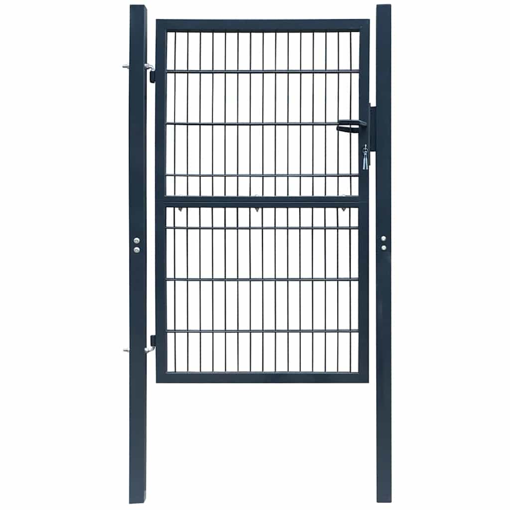 Vidaxl Anthrazit - 2D Zauntor (Einzeltor) Grau 106X210 Cm