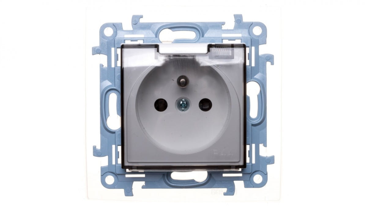 Kontakt-Simon CGZ1BZ.01/11A Schutzkontakt-Steckdose, Kunststoff, weiß, 250 V, 86 mm, 44 mm - Bild 3